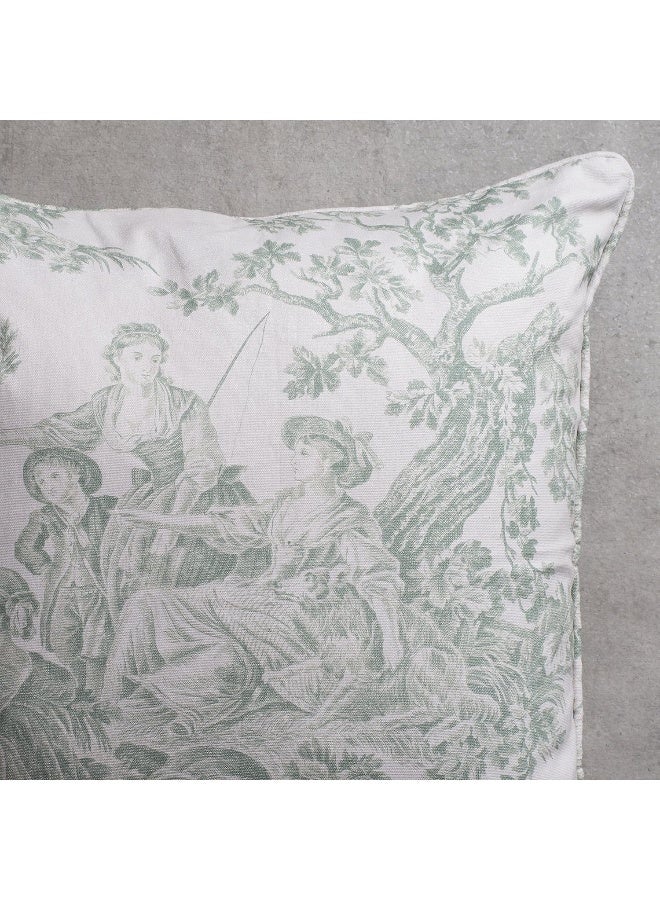 Maison d' Hermine Maison d Hermine Decorative Pillow Covers 20x20 Inch Square 100 Cotton Throw Pillow Covers with Invisible Zipper for Living Room Couch Chair Sofas Bedroom Home The Miller  Antique Green  - Image 4