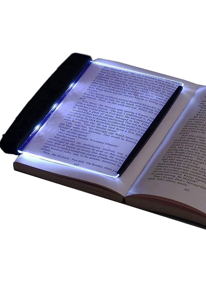لوحة قراءة مضيئة LED مسطحة ومحمولة للمطالعة الليلية – مصباح قراءة شفاف مخصص للكتب والروايات، يعمل بالبطارية دون إزعاج الآخرين - Image 1
