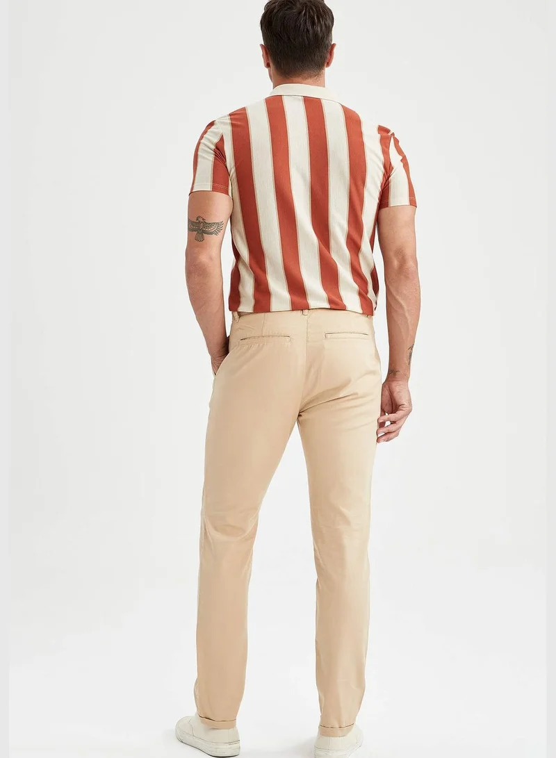 DeFacto Regular Fit Straight Leg Trousers