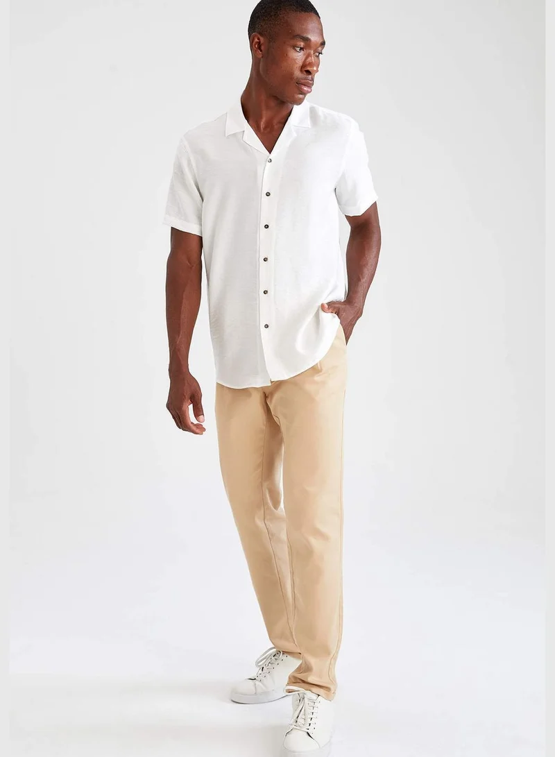 DeFacto Regular Fit Straight Leg Trousers