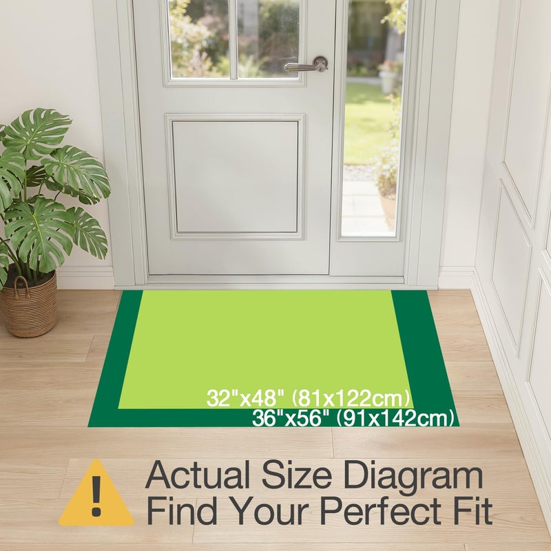LUMI Ultra Thin Indoor Door Mat for Entrance 32"x48", Non Slip Entryway Mat, Low Profile Doormat, Unique Herringbone Design Carpet for Inside, Patio, Porch, Gray - Image 2
