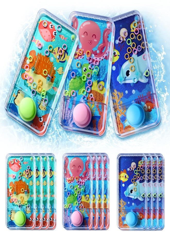 Cleboen 12 Pack Handheld Water Games for Kids, Water Ring Toss Handheld Games Under the Sea Party Favors Goodie Bag Stuffers Classroom Rewards for Boys Girls, Stress-Relief Car Games Travel Toys - Image 1