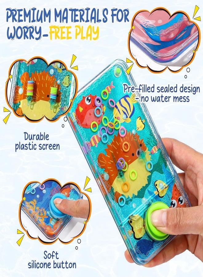 Cleboen 12 Pack Handheld Water Games for Kids, Water Ring Toss Handheld Games Under the Sea Party Favors Goodie Bag Stuffers Classroom Rewards for Boys Girls, Stress-Relief Car Games Travel Toys - Image 3