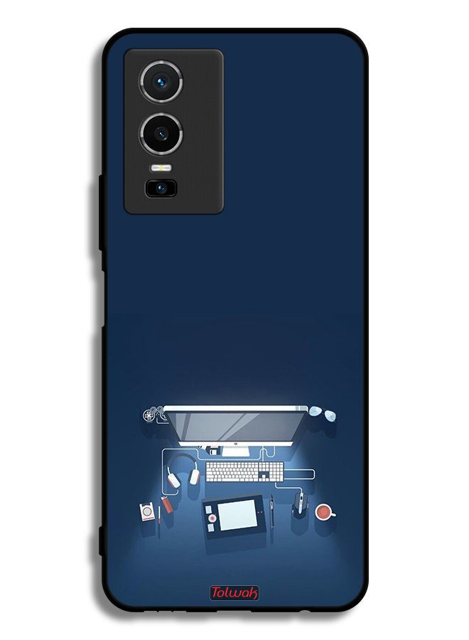 Tolwak Vivo Y76 5G Protective Case Cover Computer Desk Art - Image 2