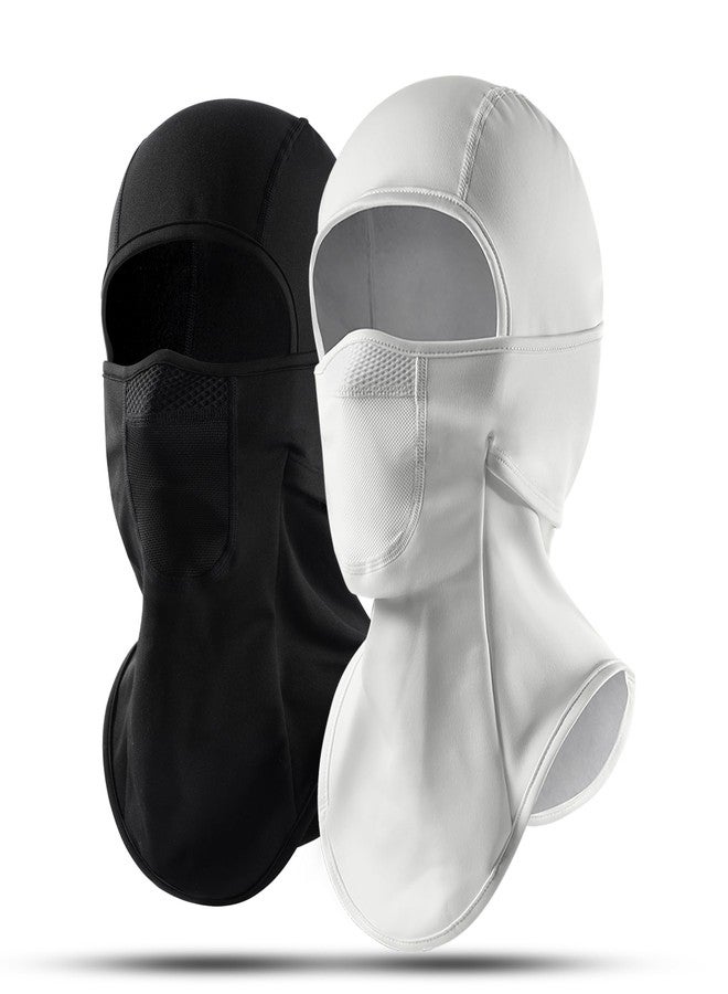 MVPTOO Balaclava Ski Mask for Winter Thermal Windproof Warm Face Mask for Cold Weather Outdoor Sports, Black + White, One size - Image 1