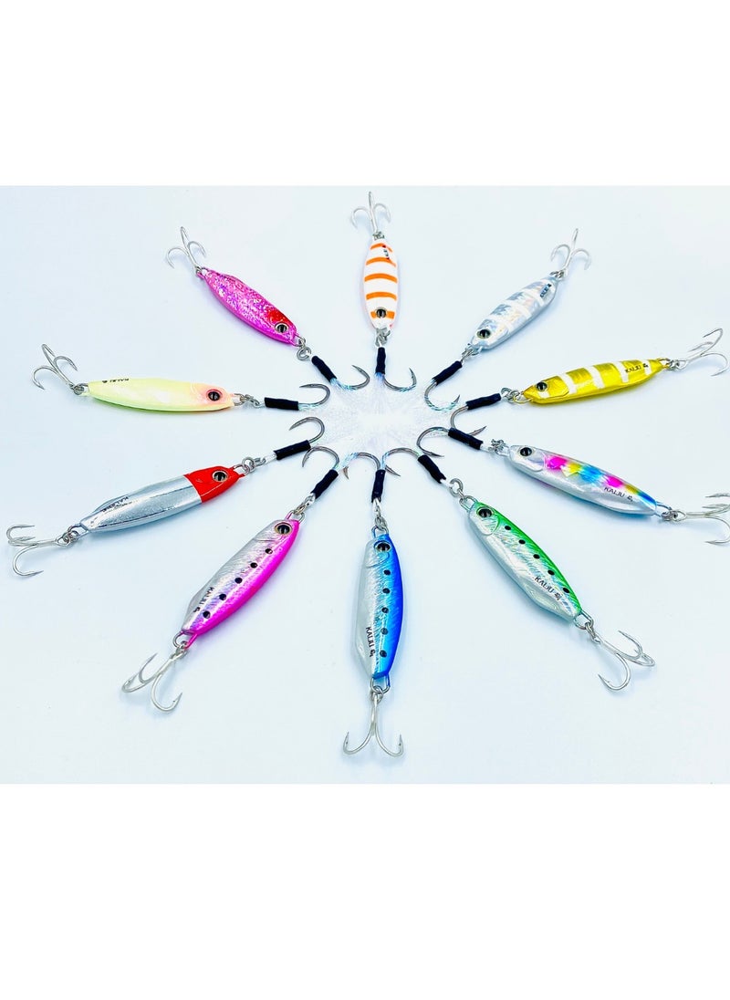 oakura Kaiju White Tiger Jig - 40G Weights, Extra Sharp Bkk Hook, 10 Mesmerizing Colors - Lightweight Gear For Epic Fishing Adventures  - Image 2