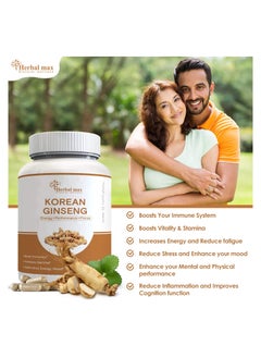 Herbal Max Korean Ginseng 60 Capsules  - Image 5