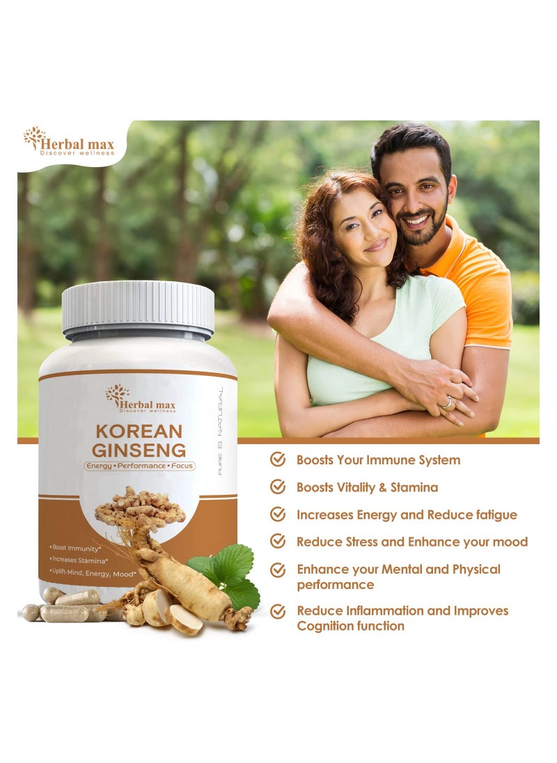 Herbal Max Korean Ginseng 60 Capsules  - Image 5
