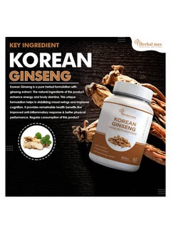 Herbal Max Korean Ginseng 60 Capsules  - Image 4