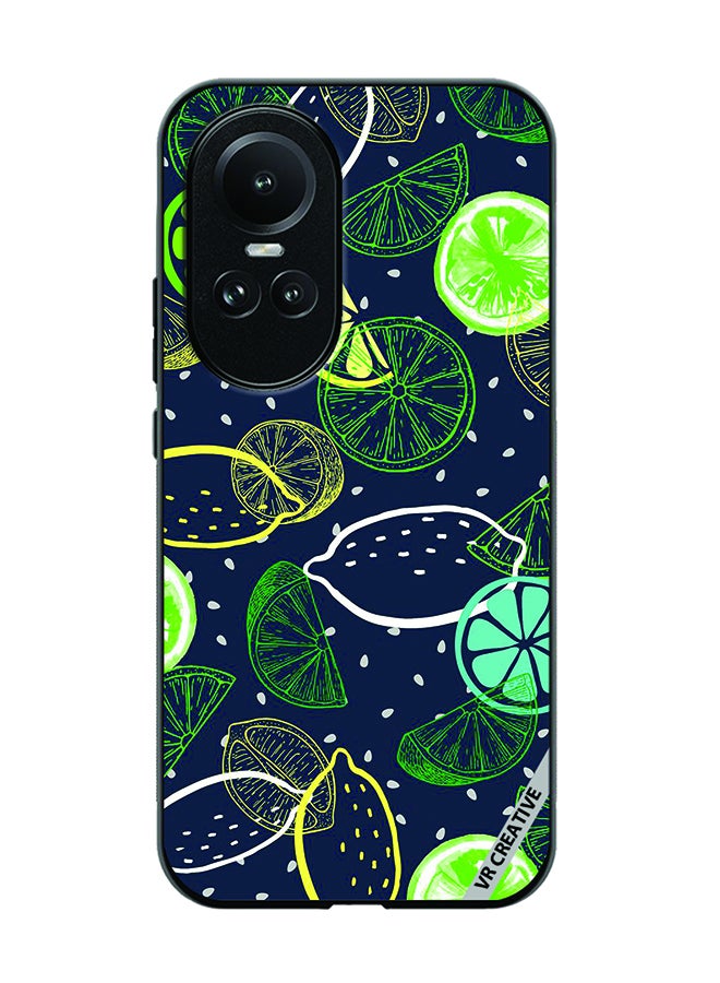 VR CREATIVE Protective Case Cover For Oppo Reno 10 Lemon Design Multicolour - Image 1