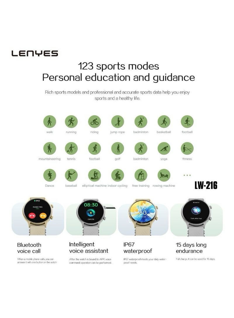 Lenyes Smartwatch LW-216-LCD HD 1.39 inch Display - Image 4