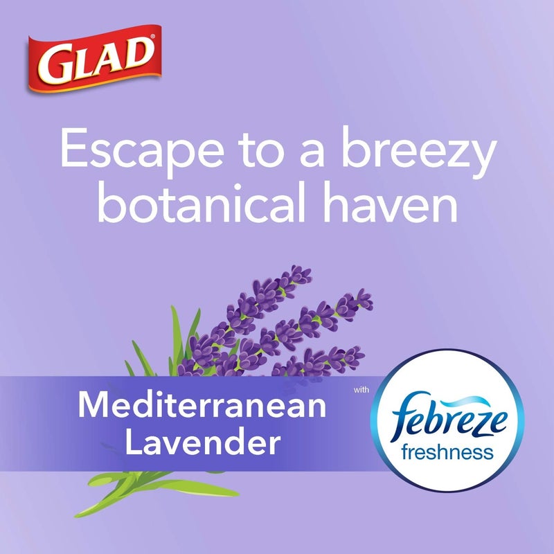 Glad ForceFlex Tall Kitchen Trash Bags, 13 Gallon, Gain Lavender, 80 Count (Package May Vary) - Image 3