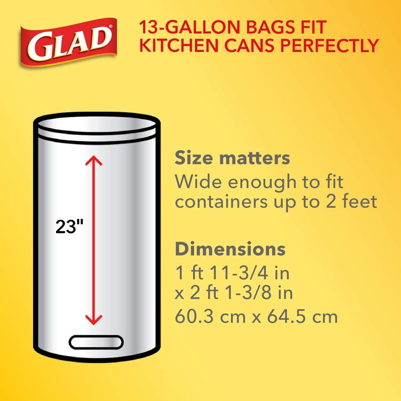 Glad ForceFlex Tall Kitchen Trash Bags, 13 Gallon, Gain Lavender, 80 Count (Package May Vary) - Image 4