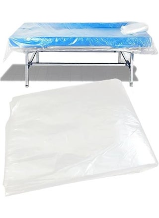 Pack of 90 Plastic Disposable Fitted Sheets for Massage Tables, Transparent Massage Sheet Cover, Waterproof Oil-Resistant Bed Sheet Disposable Massage Table Bed Sheet (120 x 220 cm - 90 Pieces) - pzsku/Z3C9086416925C47EDDDCZ/45/1747428236/98d8759c-290c-4e67-ba1b-8f06cbd770e4