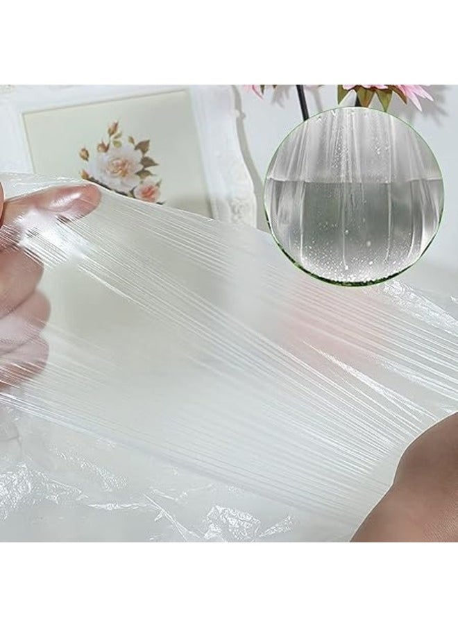 Pack of 90 Plastic Disposable Fitted Sheets for Massage Tables, Transparent Massage Sheet Cover, Waterproof Oil-Resistant Bed Sheet Disposable Massage Table Bed Sheet (120 x 220 cm - 90 Pieces)