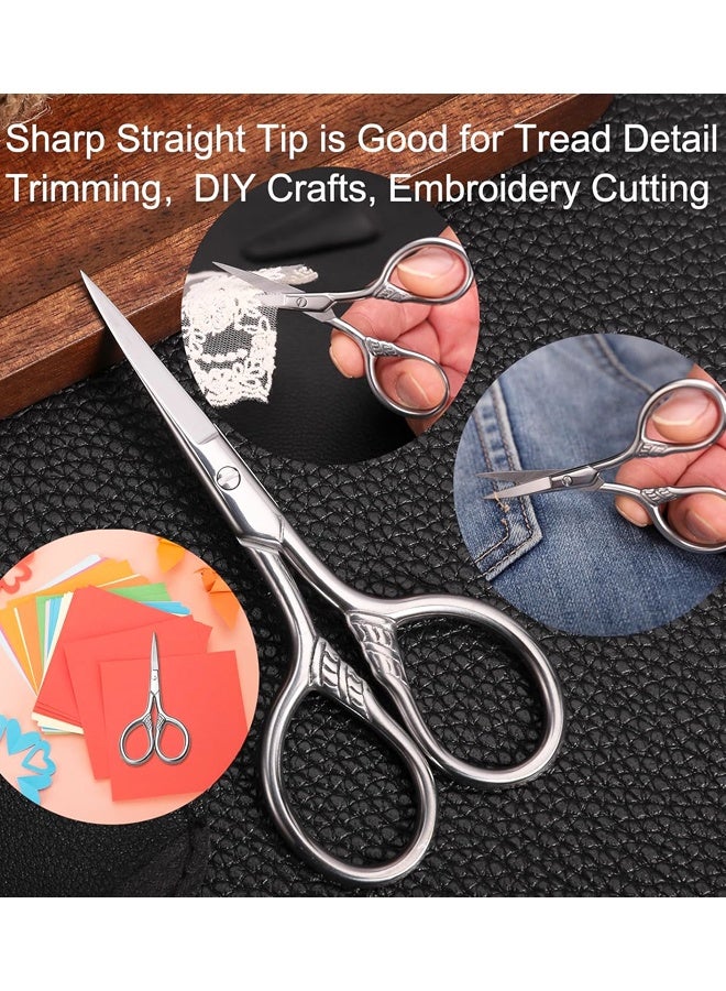 طقم أدوات تجميل عتيق متعدد الأغراض من الفولاذ المقاوم للصدأ مكون من قطعتين لشعر الوجه والحاجب والرموش واللحية والشارب - Image 4