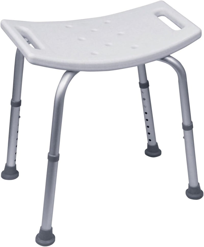 Aidapt Height Adjustable Shower and Bath Stool with Anti slip Feet Easy Clean Surface and Hand Grip to Aid Stability For Users Who are Elderly Disabled Pregnant or Unsteady on their Feet - Image 1