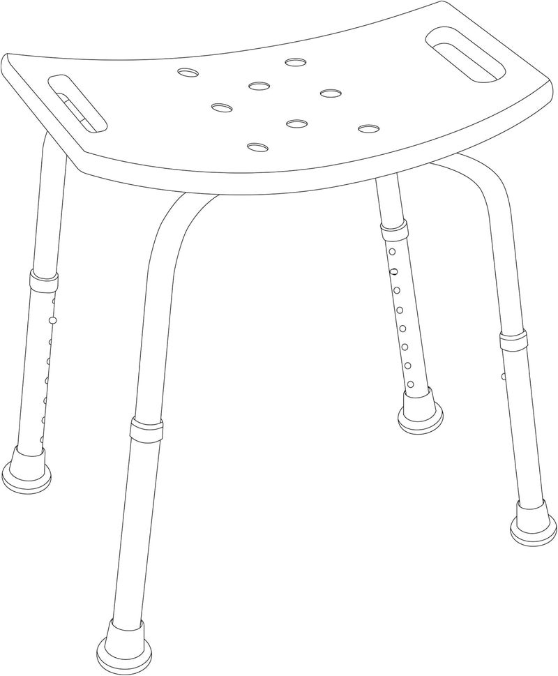 Aidapt Height Adjustable Shower and Bath Stool with Anti slip Feet Easy Clean Surface and Hand Grip to Aid Stability For Users Who are Elderly Disabled Pregnant or Unsteady on their Feet - Image 5