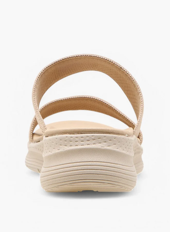 Le Confort Textured Slip-On Strap Sandals with Platform Heels