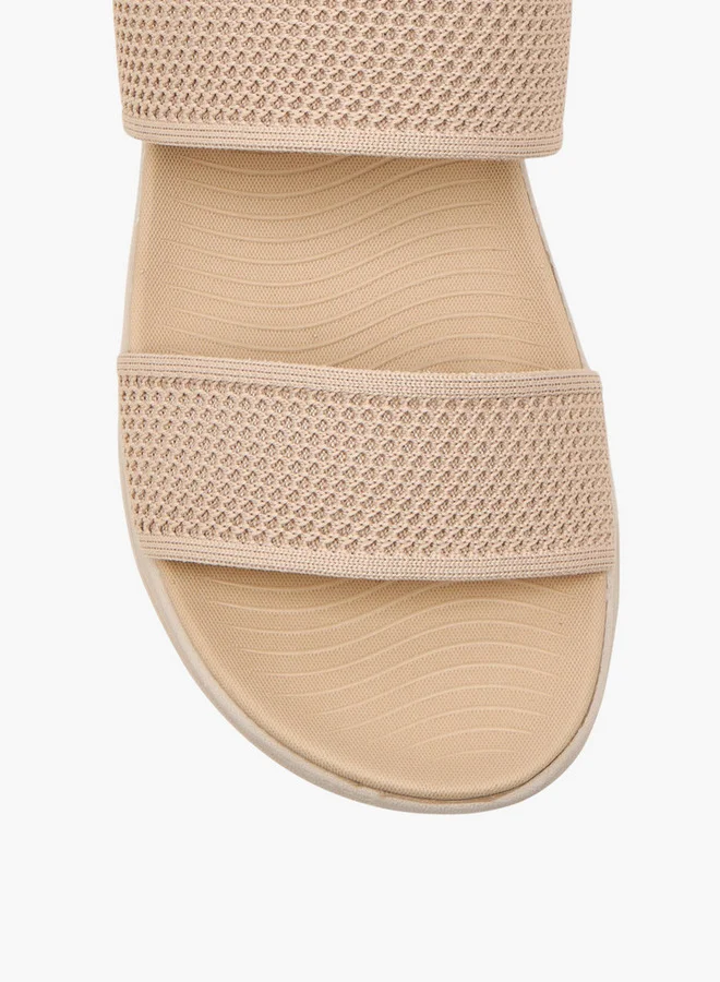 Le Confort Textured Slip-On Strap Sandals with Platform Heels
