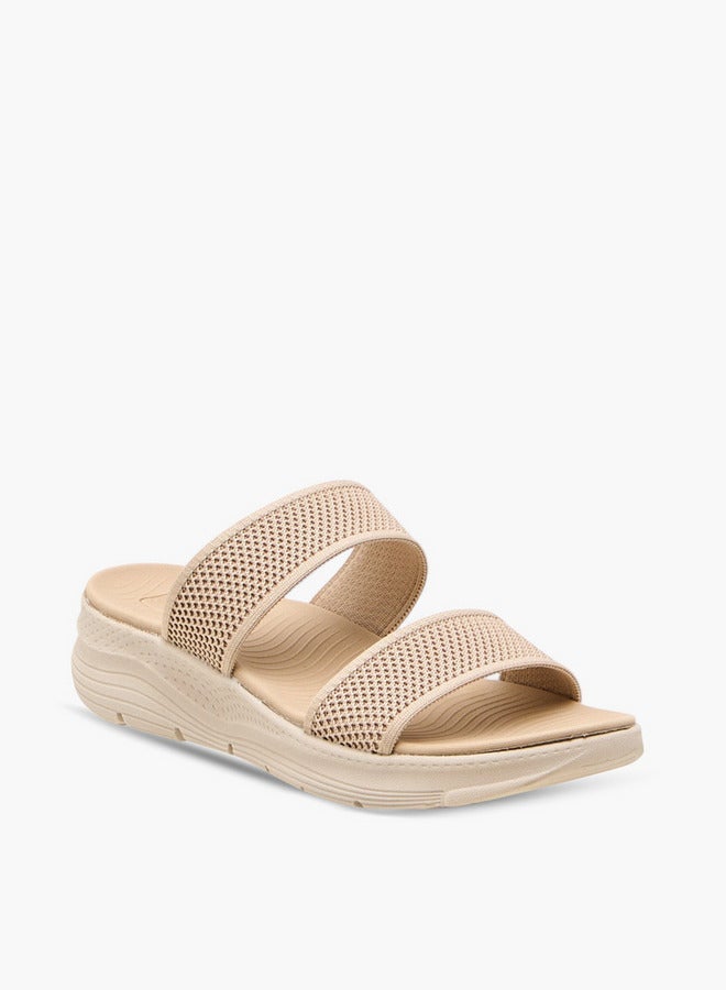 Le Confort Textured Slip-On Strap Sandals with Platform Heels - Image 2