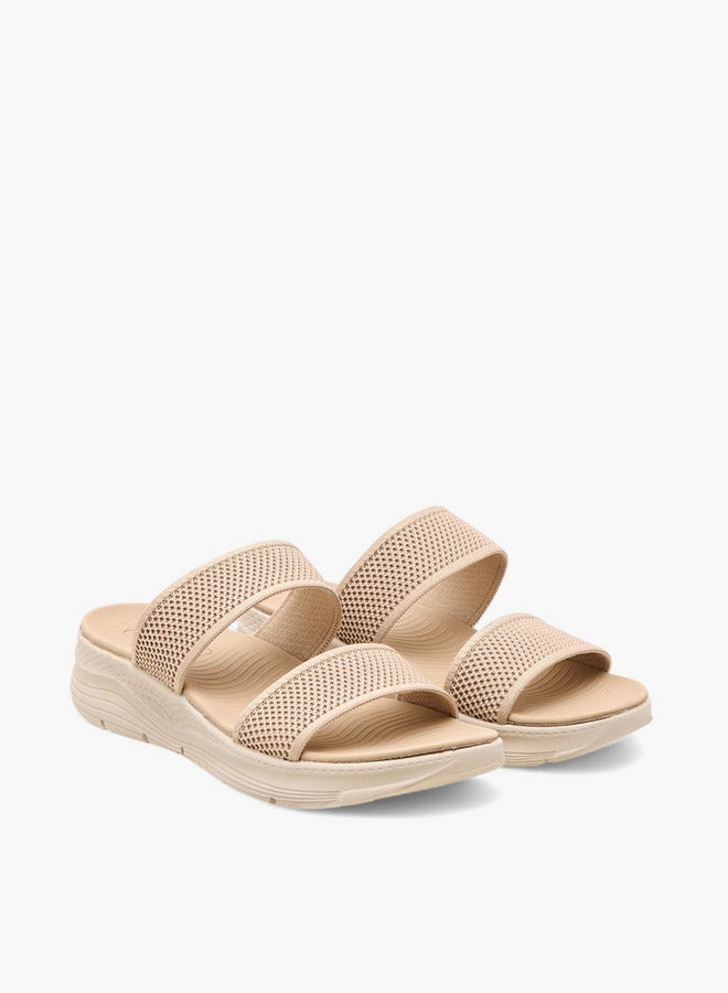 Le Confort Textured Slip-On Strap Sandals with Platform Heels - Image 3