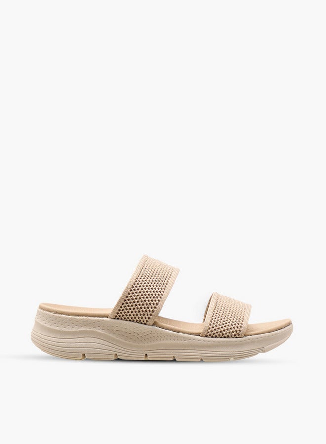 Le Confort Textured Slip-On Strap Sandals with Platform Heels - Image 1
