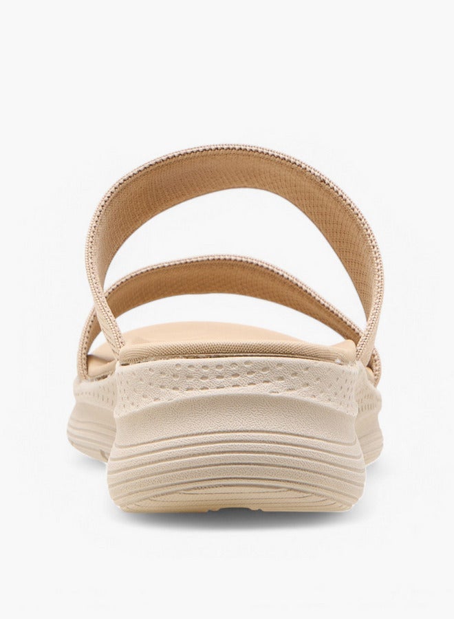 Le Confort Textured Slip-On Strap Sandals with Platform Heels - Image 5