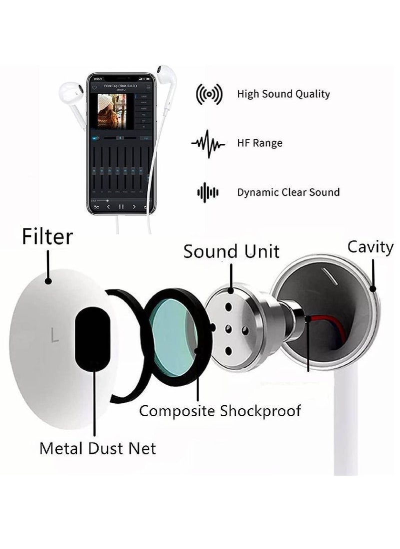 GENNEXT - Earbuds Headphones with Lightning Connector, [MFi Certified] Wired in-Ear Earphones with Microphone and Volume Control Compatible with iPhone 13/12/11 Pro Max/XS Max/X/8 Plus/7 - White - Image 1