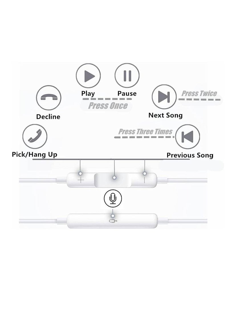 GENNEXT - Earbuds Headphones with Lightning Connector, [MFi Certified] Wired in-Ear Earphones with Microphone and Volume Control Compatible with iPhone 13/12/11 Pro Max/XS Max/X/8 Plus/7 - White - Image 1