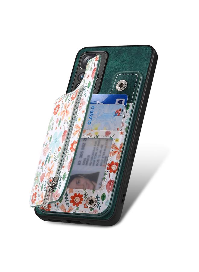 S-TOP Case For Redmi 9C Retro Painted Zipper Wallet Back Phone Case - Image 3