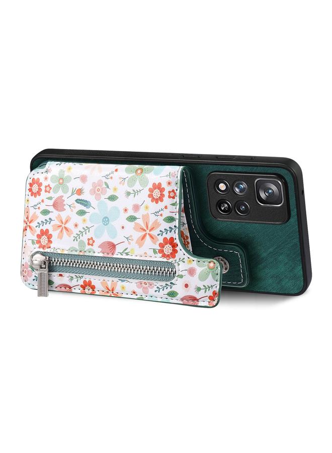 S-TOP Case For Redmi 9C Retro Painted Zipper Wallet Back Phone Case - Image 2