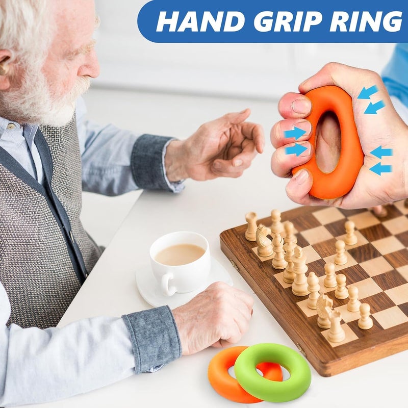 roygra Grip Strength Trainer (5 Pack), Forearm Strengthener, Stress Balls for Adults, Hand Strengthening Devices, Wrist Finger Strengthener, Physical Therapy Exercise Equipment, Golf Baseball Climbing - Image 3