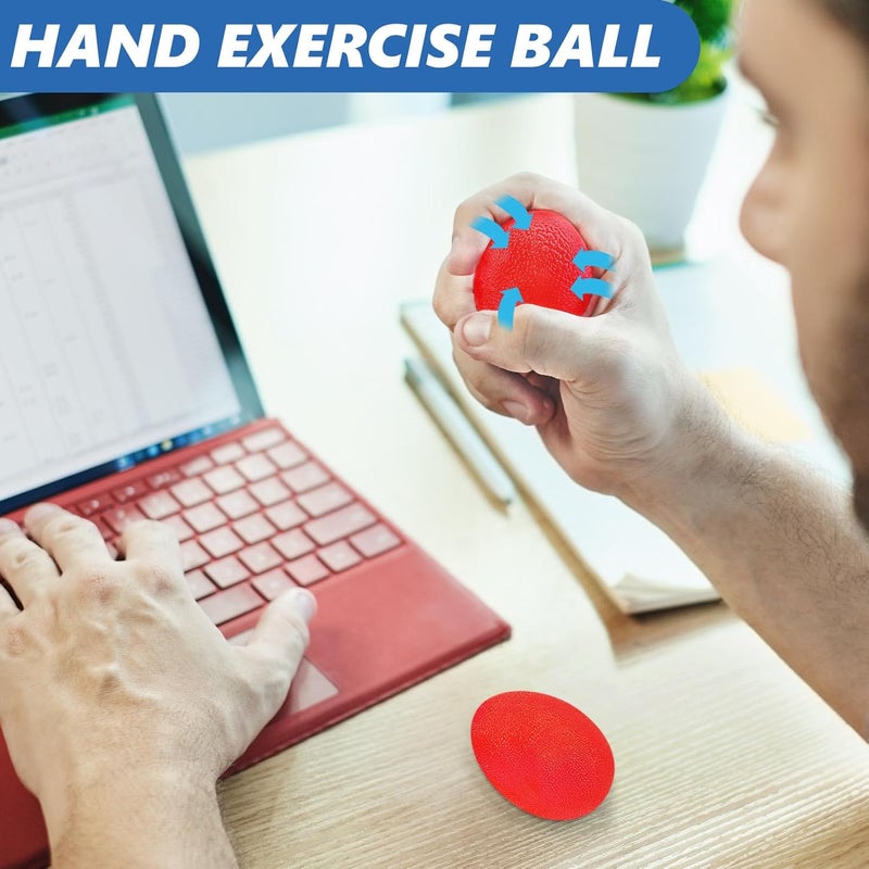 roygra Grip Strength Trainer (5 Pack), Forearm Strengthener, Stress Balls for Adults, Hand Strengthening Devices, Wrist Finger Strengthener, Physical Therapy Exercise Equipment, Golf Baseball Climbing - Image 4