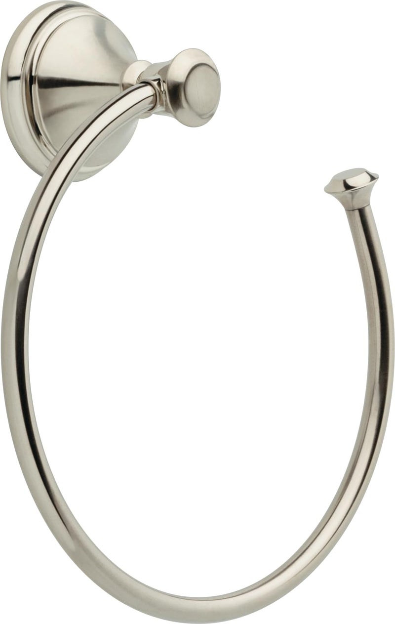 Delta Cassidy 1Pack Hand Towel Holder Brilliance Stainless Steel Towel Racks for Bathroom Wall Round Towel Ring Holder for Bath Towel Hanger for Kitchen Bathroom Accessories 79746SS - Image 2