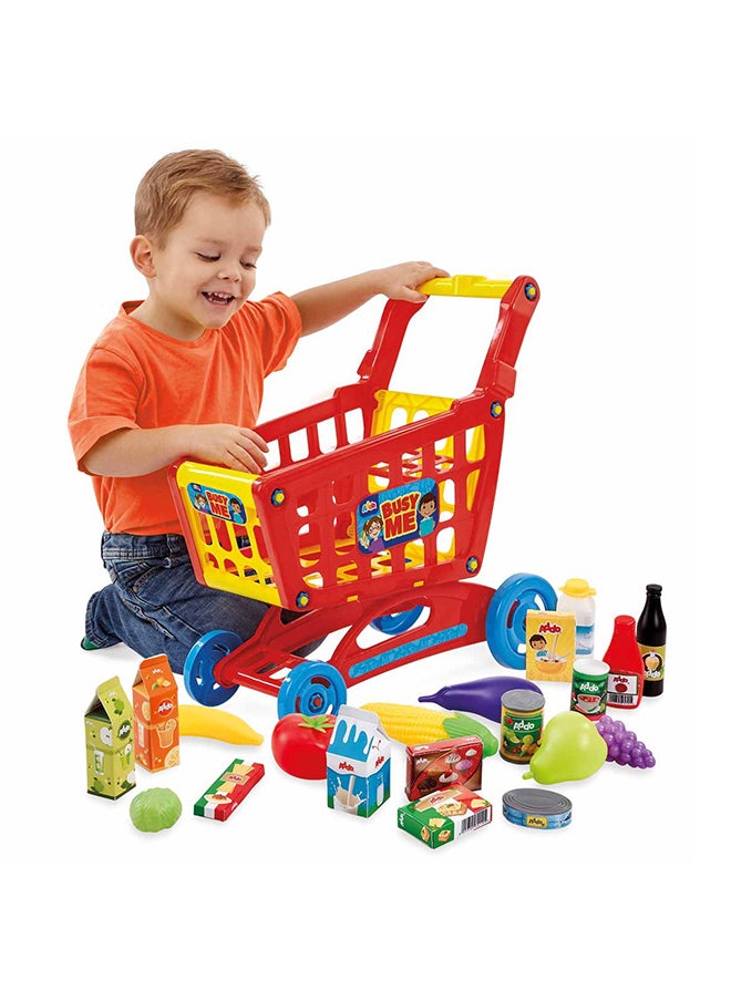 ADDO Busy Me My Shopping Trolley, Includes Toy Vegetables And Fruits, Interactive Playset, Imaginative Play, Role Play , Pretend Play, Gift For Kids And Toddlers  - Image 3