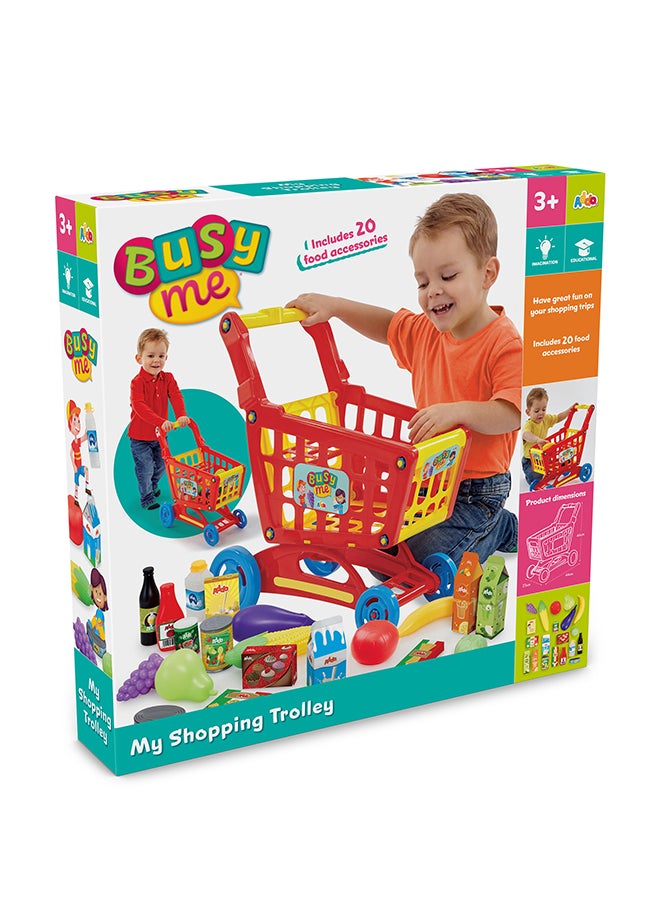 ADDO Busy Me My Shopping Trolley, Includes Toy Vegetables And Fruits, Interactive Playset, Imaginative Play, Role Play , Pretend Play, Gift For Kids And Toddlers  - Image 2