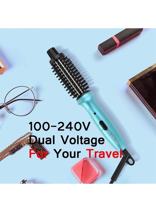 PHOEBE مكواة تجعيد صغيرة فويبي 3/4 بوصة ذات جهد مزدوج مع فرشاة سيراميك تورمالين أيوني ساخن مع حقيبة سفر لأوروبا، احترافية، للسفر للشعر القصير - Image 4