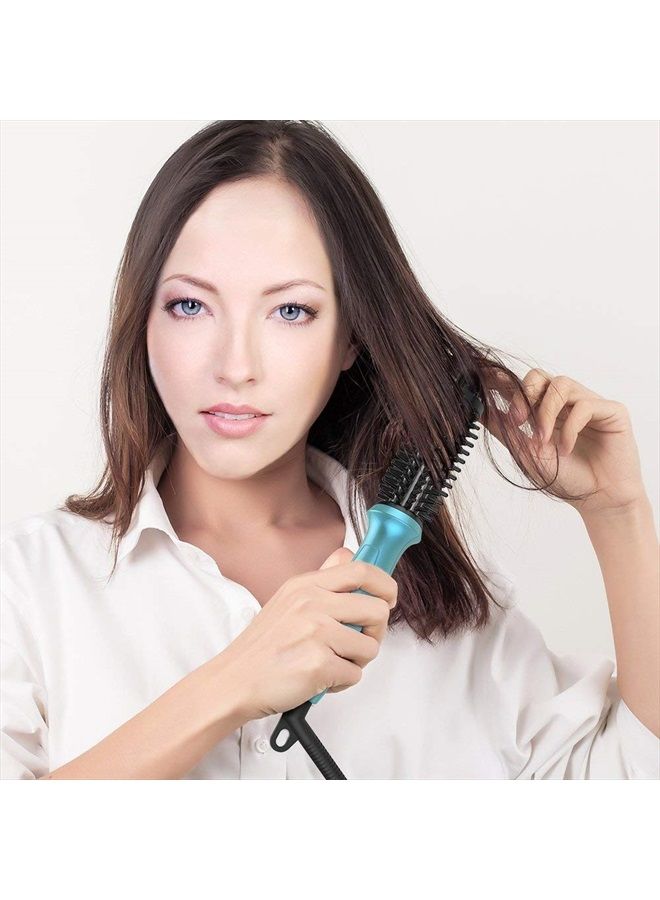 PHOEBE مكواة تجعيد صغيرة فويبي 3/4 بوصة ذات جهد مزدوج مع فرشاة سيراميك تورمالين أيوني ساخن مع حقيبة سفر لأوروبا، احترافية، للسفر للشعر القصير - Image 5