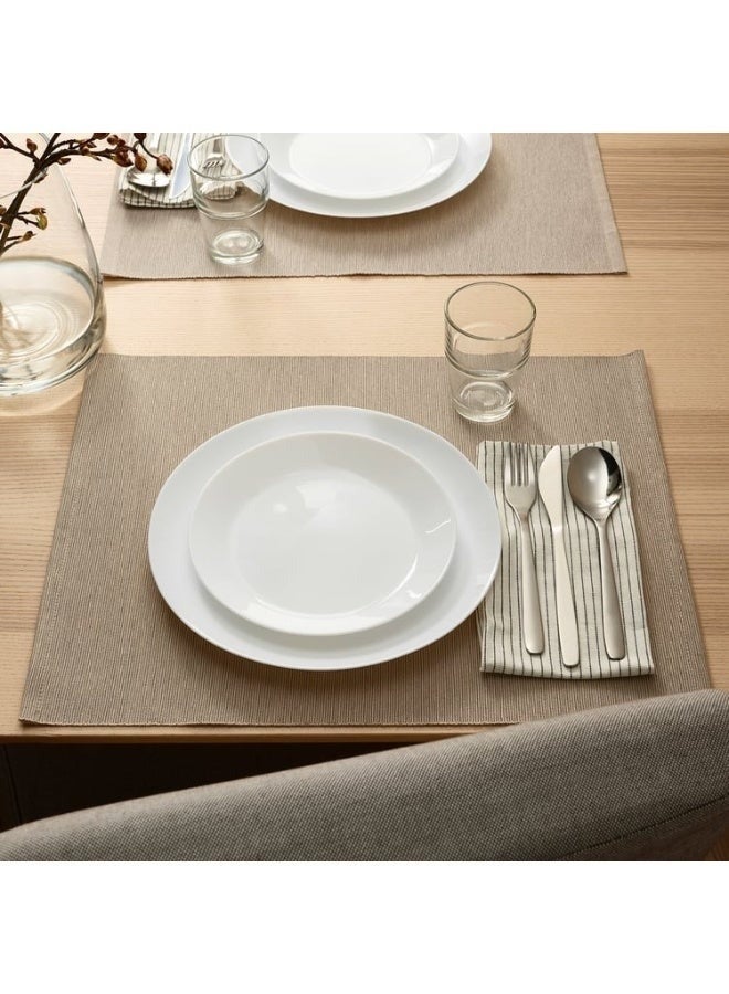 OFTAST 6-piece 25cm porcelain dinner plates, dishwasher and microwave safe, white. - Image 5