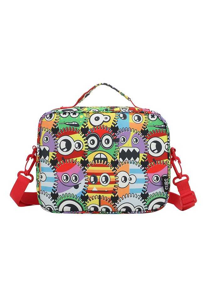 CUBS Eyes Print Waterproof lunch bag with removable shoulder strap carrying your favorite meals to school, work or while traveling - Image 2