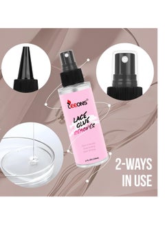 LEEONS 4OZ/120ml Lace Wig, Hair Extensions & Adhesive Tape Remover Spray - Fast-Acting, Gentle, Non-Greasy Formula for Easy Cleaning of Double-Sided Adhesives  - Image 4