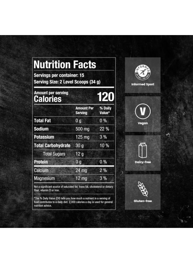 Precision Hydration Precision Fuel Carb & Electrolytes Powder Drink Mix - High-Performance Energy Drink, 60g Carbs & 1000mg Sodium per Liter, Vegan, Citrus Flavor - for Intense Workouts & Endurance Sports (1-Pack) - Image 2