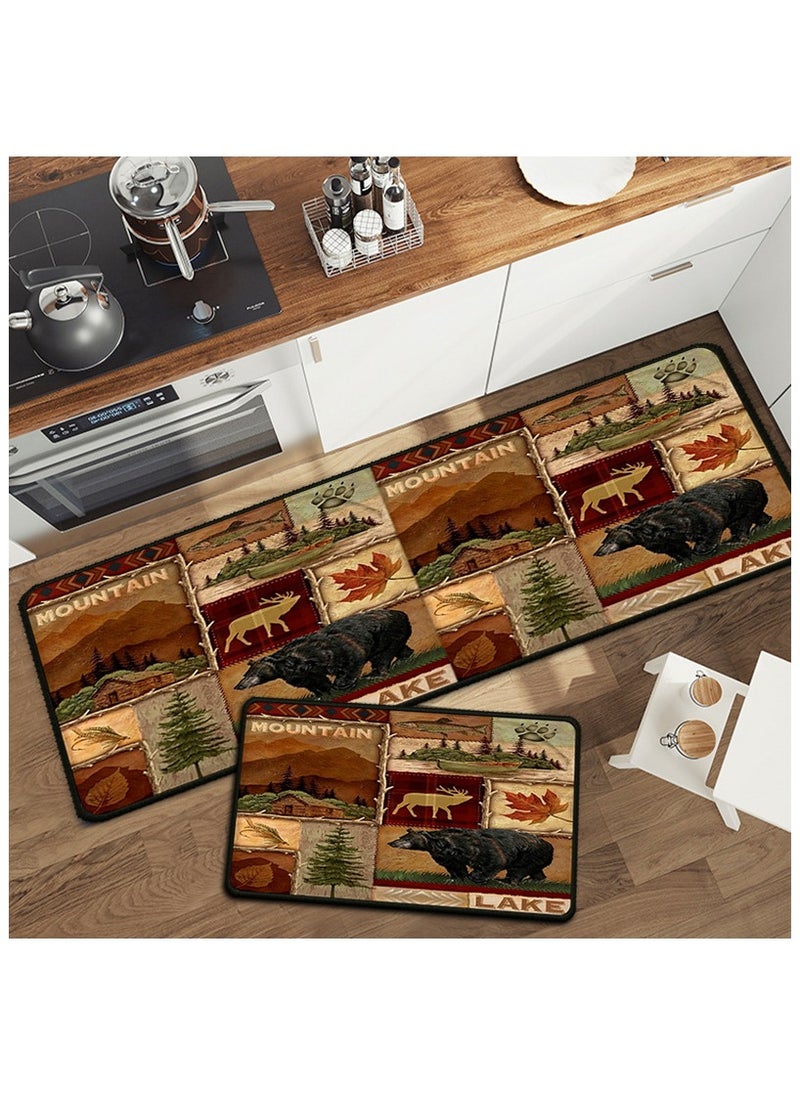 Anna - 40*60 + 40*150 cm Non-Slip Washable Door Mat Set for Bathroom and Kitchen - Image 1