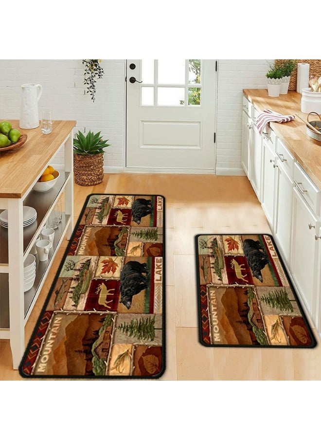 Anna - 40*60 + 40*150 cm Non-Slip Washable Door Mat Set for Bathroom and Kitchen - Image 1