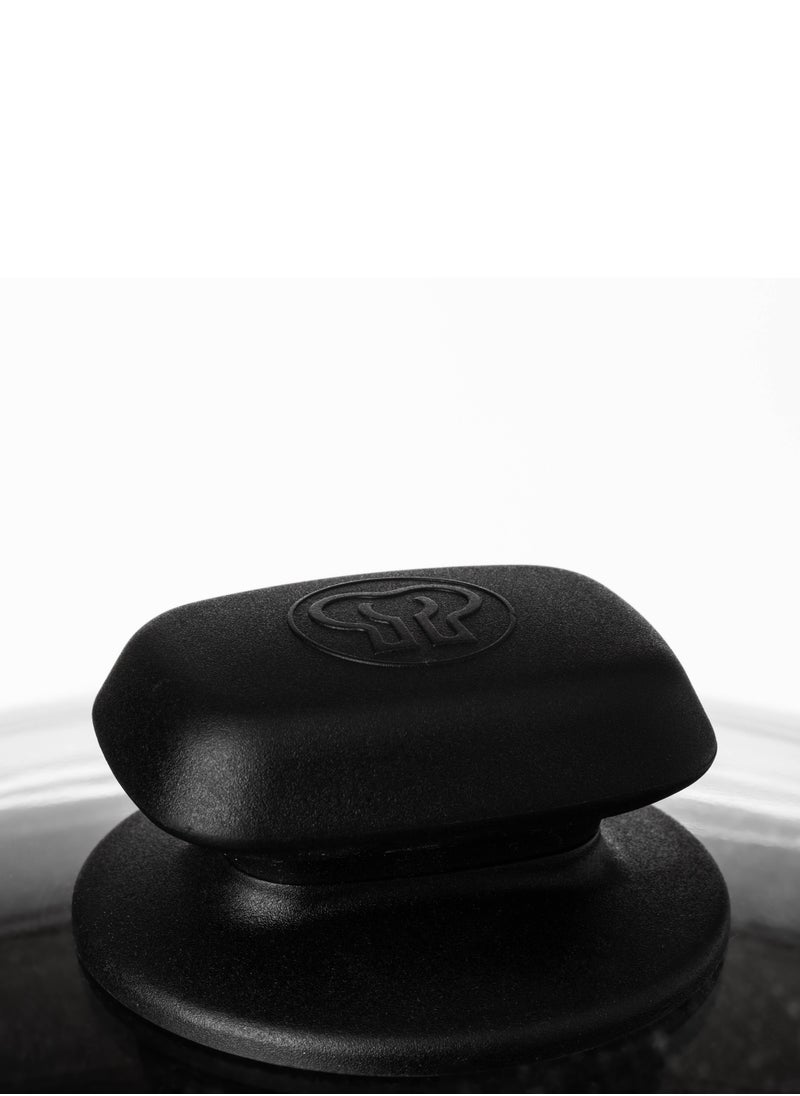Korkmaz - Flat Korkmaz granite frying pan with glass lid size 28 * 7.5 cm - Image 1
