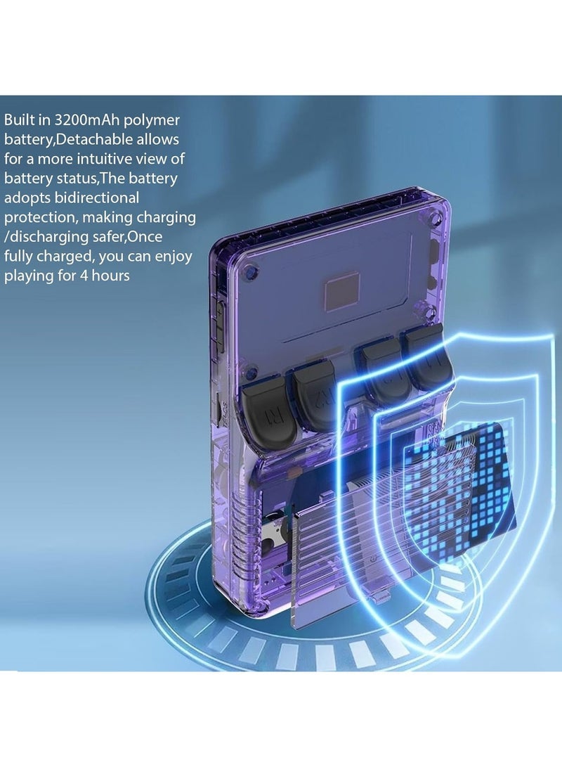 ELTRAZONE Retro Handheld Game Console with 64G Card – R36S Portable Gaming Device with Linux System, 13+ Emulators, 15000+ Classic Games  3.5 IPS Screen (Purple 64G) - Image 3