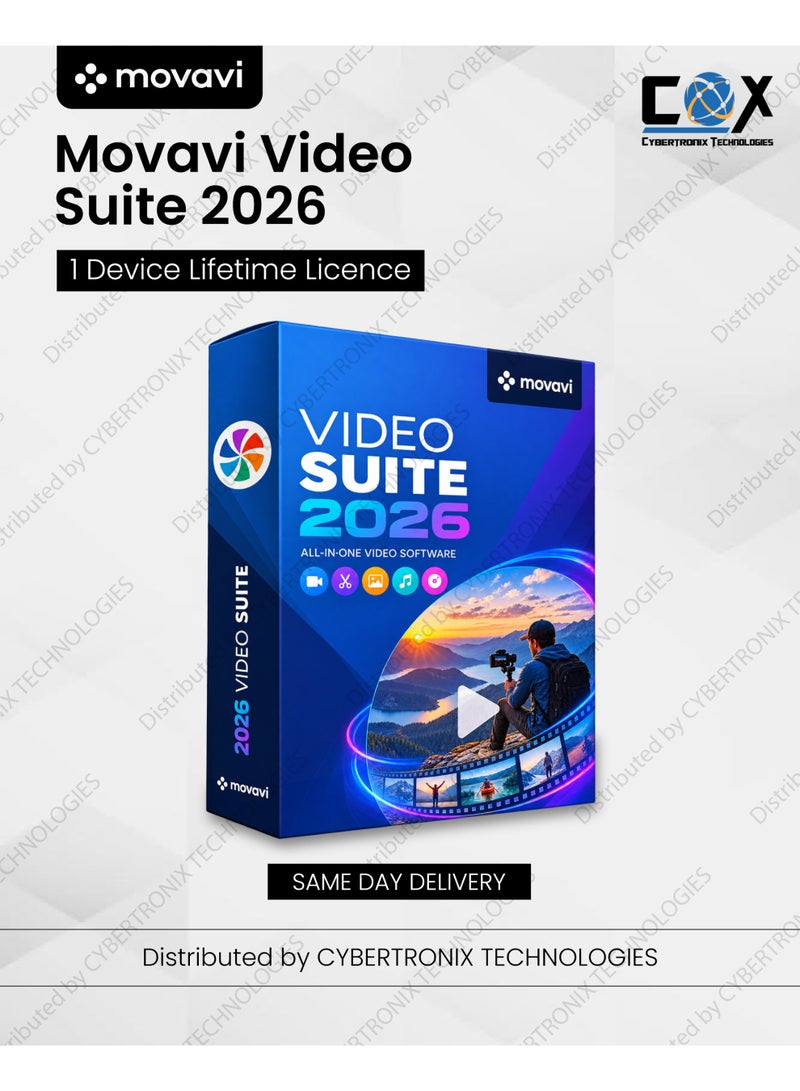 Movavi Video Suite 2026 | 1 Device for Lifetime | Digital License | Same Day Delivery