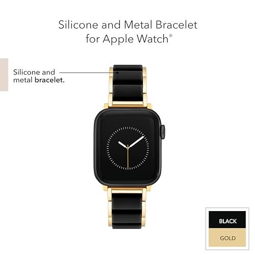 Anne Klein Silicone Fashion Bracelet for Apple Watch Secure Adjustable Apple Watch Replacement Band Fits Most Wrists - Image 3
