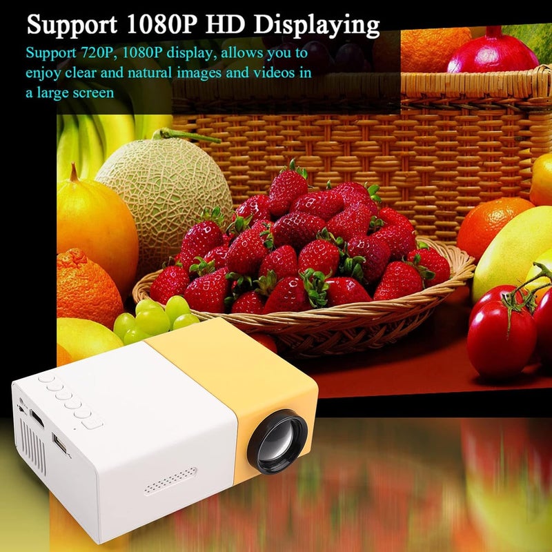 klarako Mini Projector Portable 1080P LED Projector, Pocket Pico Video Projector for Home Theater Movie Projector, Outdoor Movie Projector, Cartoon, Kids Gift, HDMI USB TV AV Interfaces and Remote Control - Image 3